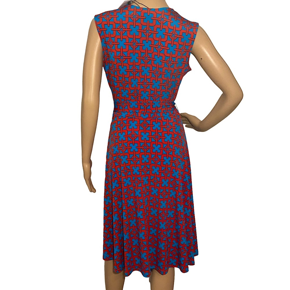 🆕 LEOTA  | NWT GEO CHAIN ESSENTIAL JERSEY WRAP DRESS - Picture 2 of 16